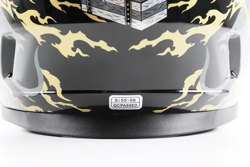 Шлем интеграл, закрытый BLD-М65 S (55-56см), ЧЕРНЫЙ/ЗОЛОТИСТО-СЕРЫЙ "Totem", FIX-206635