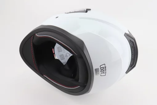 Шолом інтеграл, закритий (сертифікація DOT)+відкидні окуляри BLD-M67 L (59-60см), БІЛИЙ глянець, FIX-206636