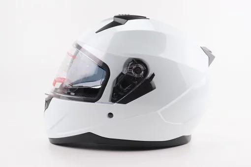 Шолом інтеграл, закритий (сертифікація DOT)+відкидні окуляри BLD-M67 L (59-60см), БІЛИЙ глянець, FIX-206636