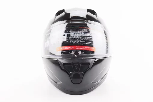 Шолом інтеграл, закритий (сертифікація DOT)+відкидні окуляри BLD-M67 L (59-60см), ЧОРНИЙ глянець, FIX-206637