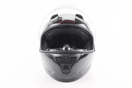 Шолом інтеграл, закритий (сертифікація DOT)+відкидні окуляри BLD-M67 L (59-60см), ЧОРНИЙ глянець, FIX-206637