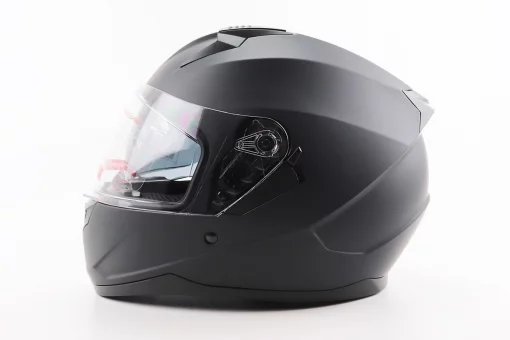 Шолом інтеграл, закритий (сертифікація DOT)+відкидні окуляри BLD-M67 L (59-60см), ЧОРНИЙ матовий, FIX-206638