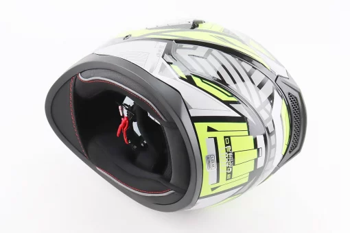 Шлем интеграл, закрытый (сертификация DOT)+откидные очки BLD-M67 L (59-60см), ЧЕРНЫЙ/НЕОНОВО-ЗЕЛЕНЫЙ, FIX-206639