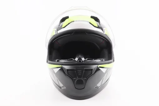 Шлем интеграл, закрытый (сертификация DOT)+откидные очки BLD-M67 L (59-60см), ЧЕРНЫЙ/НЕОНОВО-ЗЕЛЕНЫЙ, FIX-206639