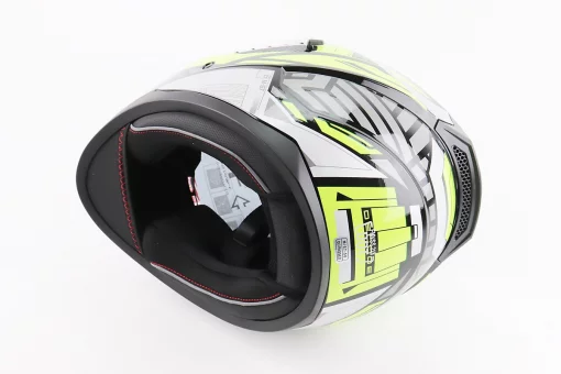 Шлем интеграл, закрытый (сертификация DOT)+откидные очки BLD-M67 М (57-58см), ЧЕРНЫЙ/НЕОНОВО-ЗЕЛЕНЫЙ, FIX-206640