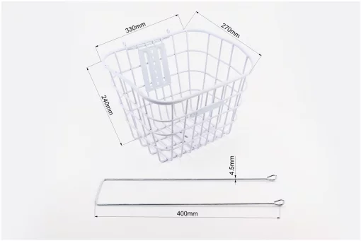 Корзина багажная передняя 28" с крышкой, белая YZ-061 (возможны царапины, сколы, дефекты покраски), FIX-409478