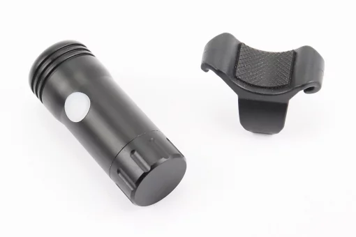 Фонарь передний 1 диод 150 lumen алюминиевый, Li-ion 3.7V 600mAh зарядка от USB, влагозащитный, чёрный JY-7012F-C, FIX-409513