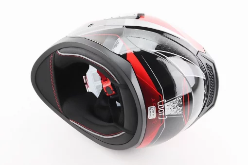 Шлем интеграл, закрытый (сертификация DOT)+откидные очки BLD-M67 L (59-60см), ЧЕРНЫЙ/КРАСНО-СЕРЫЙ, FIX-206641