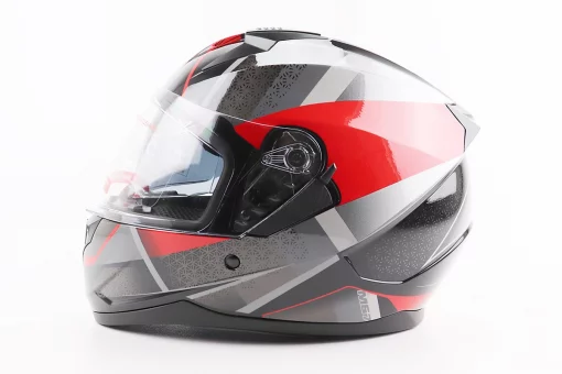 Шлем интеграл, закрытый (сертификация DOT)+откидные очки BLD-M67 L (59-60см), ЧЕРНЫЙ/КРАСНО-СЕРЫЙ, FIX-206641