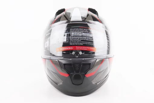 Шлем интеграл, закрытый (сертификация DOT)+откидные очки BLD-M67 L (59-60см), ЧЕРНЫЙ/КРАСНО-СЕРЫЙ, FIX-206641