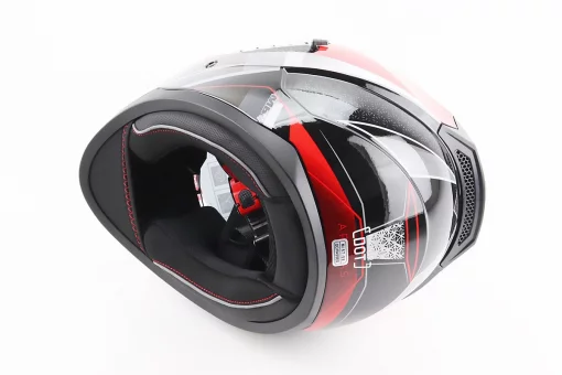 Шлем интеграл, закрытый (сертификация DOT)+откидные очки BLD-M67 М (57-58см), ЧЕРНЫЙ/КРАСНО-СЕРЫЙ, FIX-206642