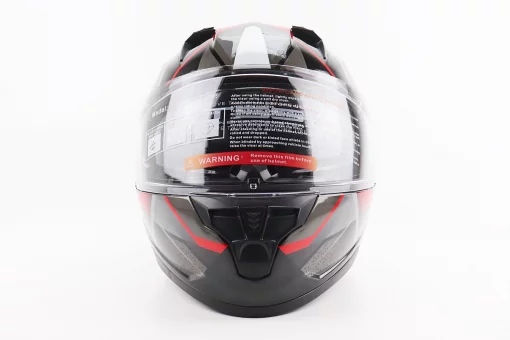 Шлем интеграл, закрытый (сертификация DOT)+откидные очки BLD-M67 М (57-58см), ЧЕРНЫЙ/КРАСНО-СЕРЫЙ, FIX-206642