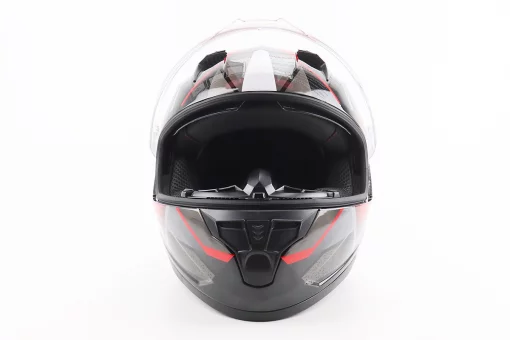 Шлем интеграл, закрытый (сертификация DOT)+откидные очки BLD-M67 М (57-58см), ЧЕРНЫЙ/КРАСНО-СЕРЫЙ, FIX-206642