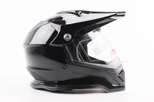 Шолом кросовий/ендуро/АТV зі склом BLD-819-7 L (59-60см), ЧОРНИЙ глянець, FIX-206645