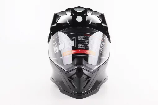 Шолом кросовий/ендуро/АТV зі склом BLD-819-7 L (59-60см), ЧОРНИЙ глянець, FIX-206645