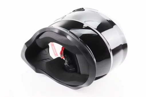 Шолом кросовий/ендуро/АТV зі склом BLD-819-7 М (57-58см), ЧОРНИЙ глянець, FIX-206646