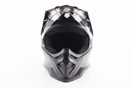 Шолом кросовий/ендуро/АТV зі склом BLD-819-7 М (57-58см), ЧОРНИЙ глянець, FIX-206646