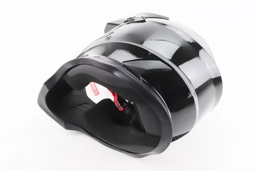 Шолом кросовий/ендуро/АТV зі склом BLD-819-7 S (55-56см), ЧОРНИЙ глянець, FIX-206647