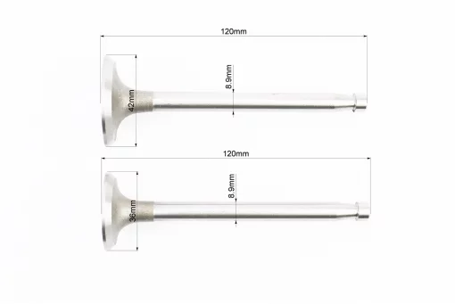 Клапан впускной (h-120; D-42; d-8,9), выпускной (h-120; D-36; d-8,9) к-кт ZS1100, FIX-610012