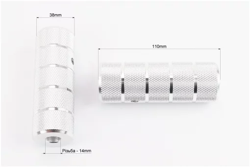 Пеги ВМХ &Oslash;38х110мм под ось14мм, алюминиевые, к-кт, FIX-409570