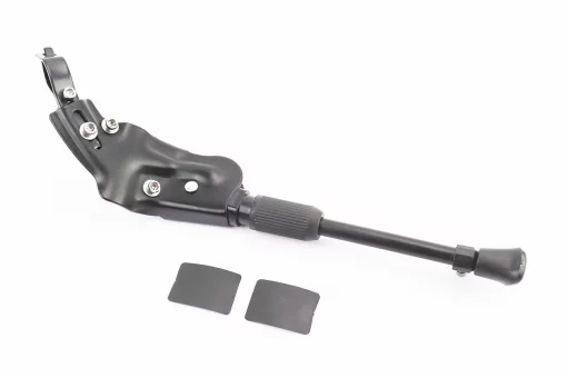 Подножка боковая задняя телескопическая для 24"- 29", с изменяемым углом крепления, алюминиевая, чёрная HS-002D, FIX-409589