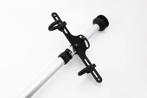 Подставка под 2 велосипеда телескопическая 1,8-3м, регулируемый угол наклона велосипеда, алюминиевая, серая HS-051, FIX-409596