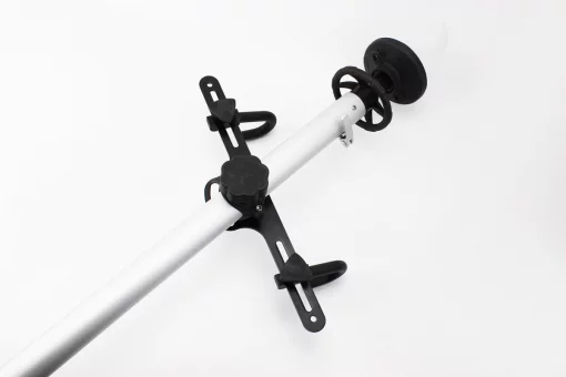 Подставка под 2 велосипеда телескопическая 1,8-3м, регулируемый угол наклона велосипеда, алюминиевая, серая HS-051, FIX-409596