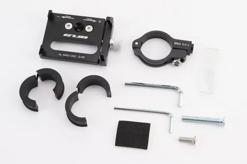 Держатель телефона на руль алюминиевый, ширина 50-100мм регулируемая, чёрный G-85, FIX-409598