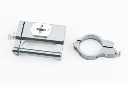 Держатель телефона на руль алюминиевый, ширина 50-100мм регулируемая, серый G-85, FIX-409599