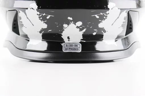 Шолом кросовий/ендуро/АТV зі склом BLD-819-7 S (55-56см), ЧОРНИЙ/СІРО-СИНІЙ, FIX-206656