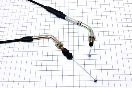 Трос газа 4Т-50cc (крепление верхнее с шайбой) (трос 213см; кожух 202см), FIX-305029