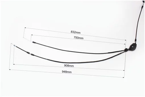 Трос газу подвійний Yamaha STELS (трос 138; 148см; кожух 130; 146см), FIX-305030