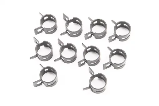 Хомут пружинный 12мм черный, к-кт 10шт, FIX-704094