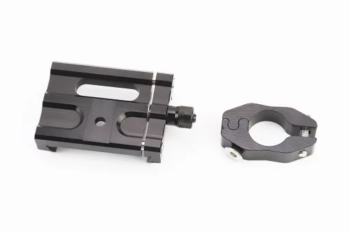 Держатель телефона на руль металлический, ширина 50-100мм регулируемая, Чёрный, FIX-354798