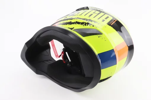 Шлем кроссовый/эндуро/АТV со стеклом BLD-819-7 L (59-60см), ЧЕРНЫЙ/ЖЕЛТО-ОРАНЖЕВЫЙ, FIX-206660