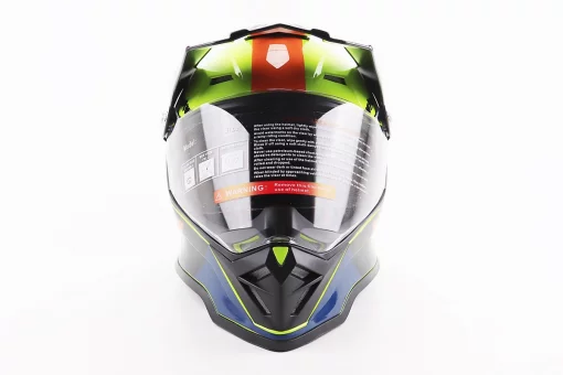 Шлем кроссовый/эндуро/АТV со стеклом BLD-819-7 S (55-56см), ЧЕРНЫЙ/ЖЕЛТО-ОРАНЖЕВЫЙ, FIX-206662