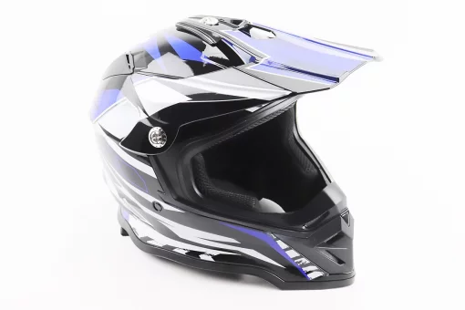 Шолом кросовий/ендуро/АТV BLD-819-7 L (59-60см), ЧОРНО-СИНІЙ, FIX-206663