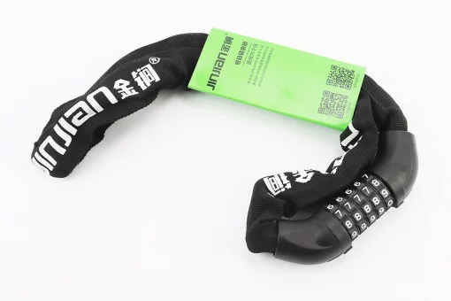 Замок противоугонный цепной 1000х6мм с 5-и значным кодом, чёрный 601, FIX-409668