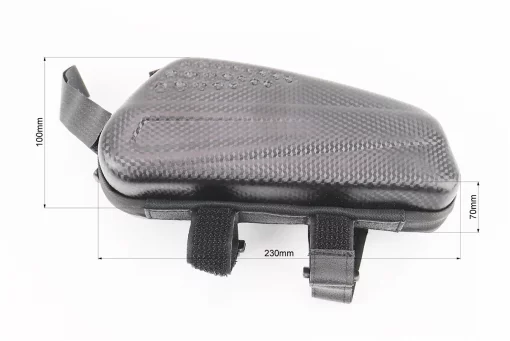 Сумка на раму (жёсткий чехол) 220х90х85мм, крепл. на липучке, влагозащитная, "карбон", FIX-409669