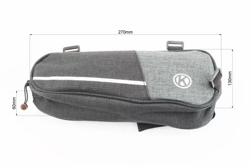 Сумка под раму, крепл. на липучке, чёрно-серая, FIX-409676