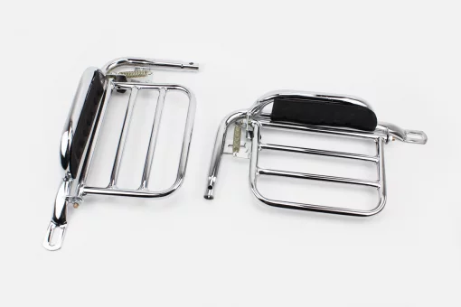 Багажник задний + подножки "ХРОМ" + откидная грузовая боковая платформа (лев, прав.), к-кт, тип 2, FIX-319212