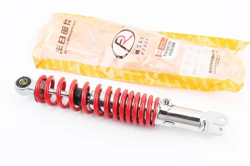 Амортизатор задній GY6/Honda - 320мм*d55мм (втулка 10мм / вилка 8мм) регул., червоний, від 3шт -8%, FIX-208169
