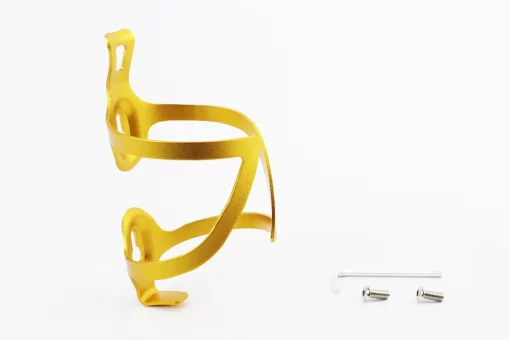 Флягодержатель алюминиевый, крепл. на раму, жёлтый BC107, FIX-409712