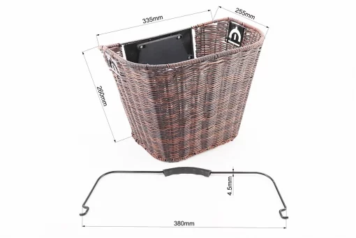 Кошик багажний, кріпл. швидкознімне на кермо, коричневий TH-300, FIX-409737
