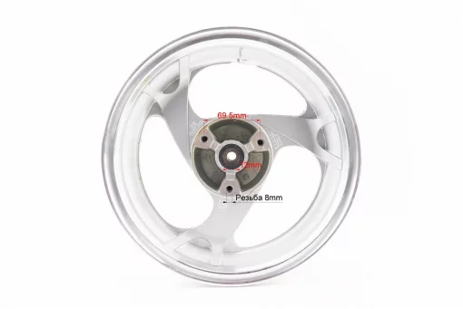 Диск передний литой MT3,50x12 d12mm (диск торм. 3 болта) "3 луча" серый, FIX-306048