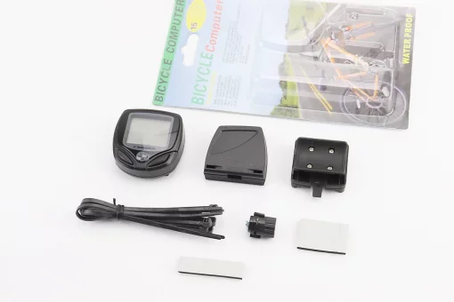 Велокомпьютер 15-функций, беспроводной, влагозащитный, чёрный (без батареек) Crosser 368С, FIX-998967