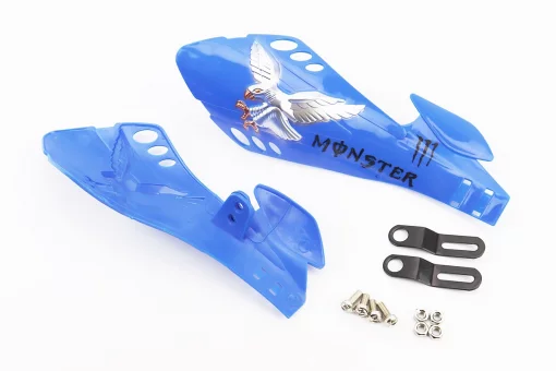 Захист для рук лів., прав. к-кт 2шт "MONSTER ENERGY" СИНІЙ тип2, FIX-337034