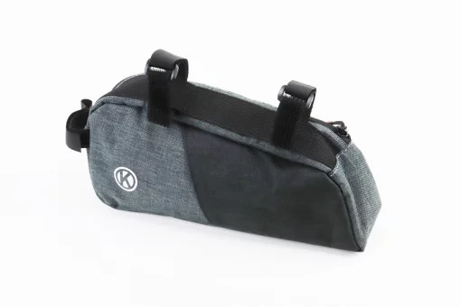 Сумка на раму 250х110х60мм, крепл. на липучке, серо-чёрная, FIX-409778