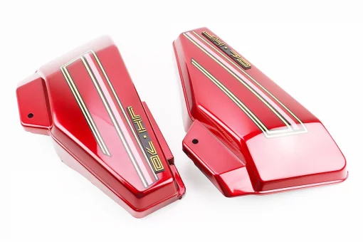 УЦІНКА ALPHA пластик - кришка бардачка ліва, права к-кт, ЧЕРВОНИЙ (дефект покраски, див фото), FIX-319365