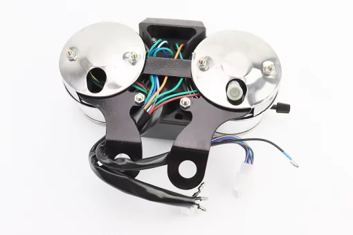 Спідометр у зборі "подвійний" 120 км/год тахометр електронний (вузьке кріплення, фішки мама-тато), FIX-319381